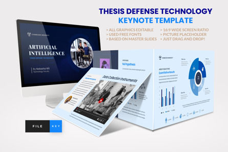Thesis Defense Technology Keynote Template, Keynote-sjabloon, 13532, Education & Training — PoweredTemplate.com