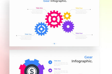 Gear PowerPoint - Infographic Template, Deslizar 4, 13534, Negócios — PoweredTemplate.com