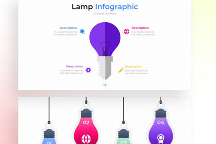 Lamp PowerPoint - Infographic Template, 슬라이드 4, 13536, 비즈니스 — PoweredTemplate.com