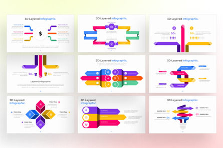 3D Layer PowerPoint - Infographic Template, Slide 3, 13537, Bisnis — PoweredTemplate.com