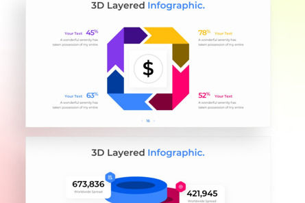 3D Layer PowerPoint - Infographic Template, Deslizar 4, 13537, Negócios — PoweredTemplate.com