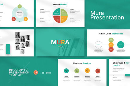 Mura Infographic Presentation, 파워 포인트 템플릿, 13540, 인포메이션 그래픽 — PoweredTemplate.com
