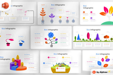 Eco PowerPoint - Infographic Template, 免费 PowerPoint模板, 13546, 商业 — PoweredTemplate.com