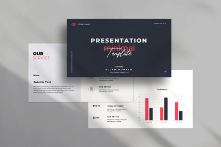 Minimal PowerPoint Presentation Template, Diapositiva 5, 13550, Negocios — PoweredTemplate.com