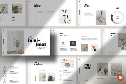 The Minimal PowerPoint Presentation Template, PowerPoint模板, 13552, 商业 — PoweredTemplate.com