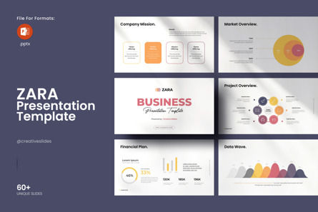 Zara PowerPoint Presentation Template, PowerPoint Template, 13555, Business — PoweredTemplate.com