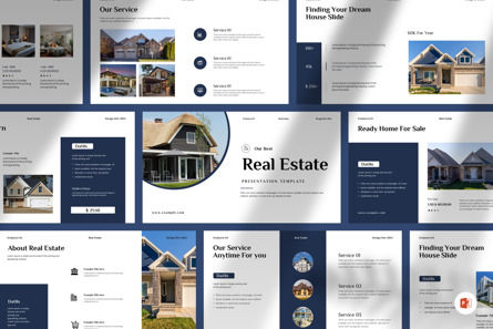 Real Estate Presentation PowerPoint Template, Modello PowerPoint, 13556, Immobiliare — PoweredTemplate.com