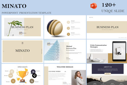 Minato Business PowerPoint Presentation Template, PowerPoint模板, 13558, 商业 — PoweredTemplate.com
