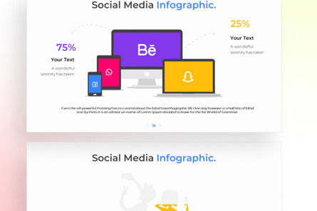 Social Media PowerPoint - Infographic Template, 幻灯片 4, 13565, 商业 — PoweredTemplate.com