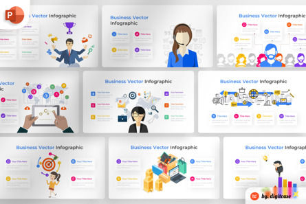Business Vector PowerPoint - Infographic Template, Modello PowerPoint, 13568, Lavoro — PoweredTemplate.com