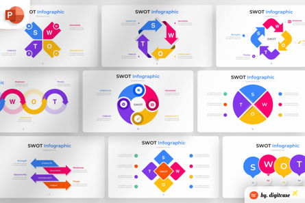 SWOT PowerPoint - Infographic Template, Modelo do PowerPoint, 13570, Negócios — PoweredTemplate.com