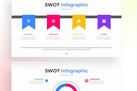 SWOT PowerPoint - Infographic Template, スライド 4, 13570, ビジネス — PoweredTemplate.com