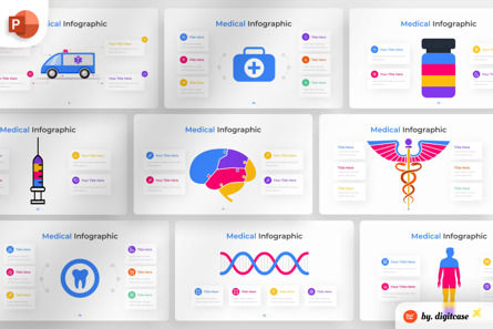 Medical PowerPoint - Infographic Template, PowerPoint-Vorlage, 13577, Business — PoweredTemplate.com