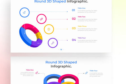 Round 3D Shaped PowerPoint - Infographic Template, スライド 4, 13580, 3D — PoweredTemplate.com