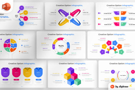 Creative Option PowerPoint - Infographic Template, Templat PowerPoint, 13581, Bisnis — PoweredTemplate.com