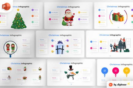 Christmas PowerPoint - Infographic Template, PowerPoint Template, 13583, Business — PoweredTemplate.com