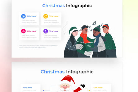 Christmas PowerPoint - Infographic Template, Deslizar 4, 13583, Negócios — PoweredTemplate.com