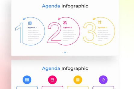 Agenda PowerPoint - Infographic Template, Diapositiva 4, 13585, Negocios — PoweredTemplate.com