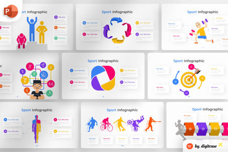 Sport PowerPoint - Infographic Template, Plantilla de PowerPoint, 13592, Negocios — PoweredTemplate.com
