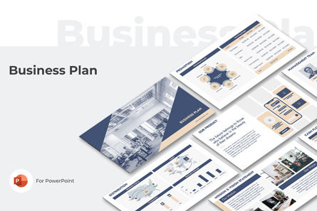 Business Plan PowerPoint Template, PowerPoint模板, 13597, 商业 — PoweredTemplate.com