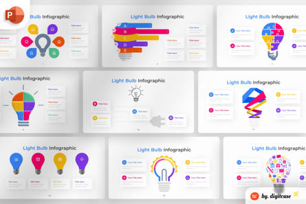 Light Bulb PowerPoint - Infographic Template, 파워 포인트 템플릿, 13598, 비즈니스 — PoweredTemplate.com