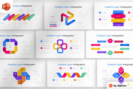 Creative Layer PowerPoint - Infographic Template, PowerPoint-sjabloon, 13600, Abstract/Textuur — PoweredTemplate.com