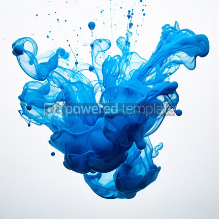 Abstract Blue Ink Art in Water | AI Image | PoweredTemplate | 133972 ...