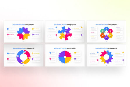 Rounded Puzzle PowerPoint - Infographic Template, Diapositiva 2, 13605, Negocios — PoweredTemplate.com