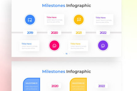 Milestone PowerPoint - Infographic Template, 슬라이드 4, 13607, 비즈니스 — PoweredTemplate.com