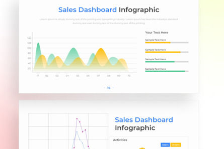 Sales Dashboard PowerPoint - Infographic Template, Slide 4, 13608, Business — PoweredTemplate.com