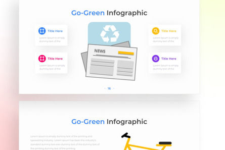 Go-Green PowerPoint - Infographic Template, Dia 4, 13610, Bedrijf — PoweredTemplate.com