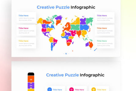 Creative Puzzle PowerPoint - Infographic Template, Dia 4, 13616, Bedrijf — PoweredTemplate.com