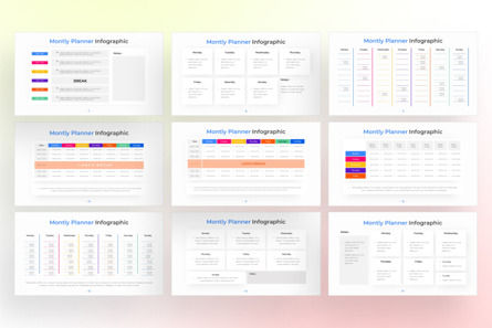Monthly Planner PowerPoint - Infographic Template, Slide 3, 13618, Business — PoweredTemplate.com