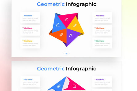 Geometric PowerPoint - Infographic Template, Deslizar 4, 13619, Negócios — PoweredTemplate.com