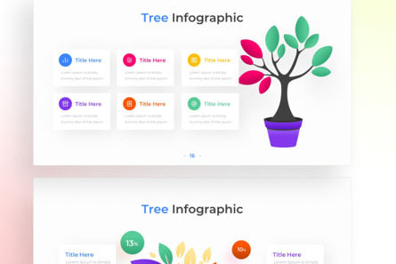Tree PowerPoint - Infographic Template, Slide 4, 13622, Pertanian — PoweredTemplate.com