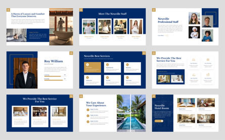 The Neuville - Luxury Hotel Powerpoint Template, 슬라이드 3, 13624, 비즈니스 — PoweredTemplate.com