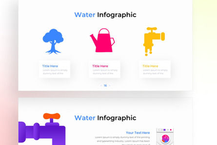 Water PowerPoint - Infographic Template, Diapositiva 4, 13625, Negocios — PoweredTemplate.com