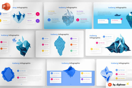 Iceberg PowerPoint - Infographic Template, PowerPoint-sjabloon, 13627, Bedrijf — PoweredTemplate.com
