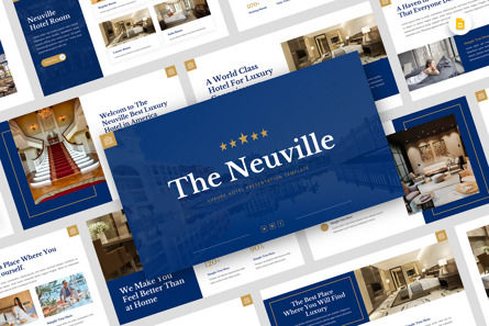 The Neuville - Luxury Hotel Google Slide Template, Google Slides Theme, 13631, Business — PoweredTemplate.com