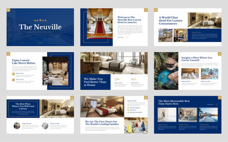 The Neuville - Luxury Hotel Google Slide Template, Slide 2, 13631, Business — PoweredTemplate.com