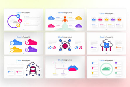 Cloud PowerPoint - Infographic Template, Deslizar 3, 13636, Negócios — PoweredTemplate.com