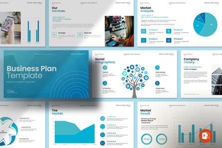 Business Plan PowerPoint Presentation Template, PowerPoint Template, 13637, Business Concepts — PoweredTemplate.com