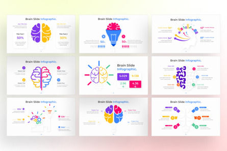 Brain PowerPoint - Infographic Template, Deslizar 3, 13639, Negócios — PoweredTemplate.com