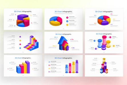 3D Chart PowerPoint - Infographic Template, Dia 3, 13640, 3D — PoweredTemplate.com