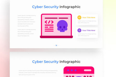 Cyber Security PowerPoint - Infographic Template, 幻灯片 4, 13644, 商业 — PoweredTemplate.com