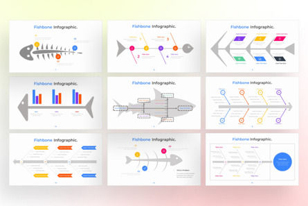 Fishbone PowerPoint - Infographic Template, Deslizar 3, 13646, Negócios — PoweredTemplate.com
