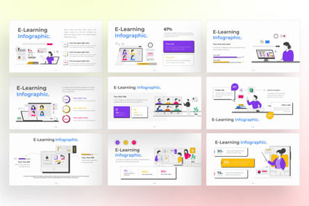 E-Learning PowerPoint - Infographic Template, Slide 3, 13649, Lavoro — PoweredTemplate.com