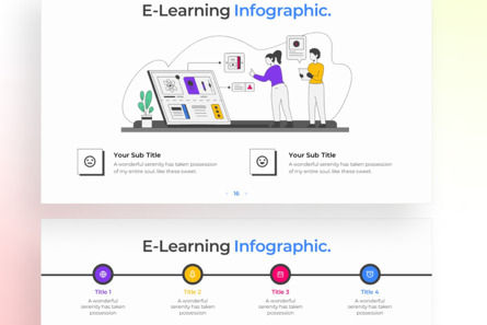 E-Learning PowerPoint - Infographic Template, Slide 4, 13649, Lavoro — PoweredTemplate.com