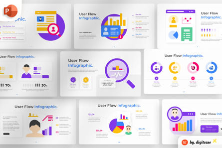 User Flow PowerPoint - Infographic Template, Modello PowerPoint, 13651, Lavoro — PoweredTemplate.com