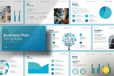Business Plan Google Slides Presentation Template, Google 슬라이드 테마, 13652, 비즈니스 콘셉트 — PoweredTemplate.com